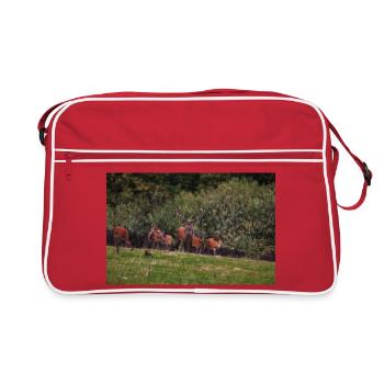 Troupeau de cerfs des prés 000_8271_Nik_DxO - Sac Retro - rouge/blanc - Devant