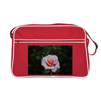 Aquarelle rose en style pixel - Sac Retro - rouge/blanc - Devant