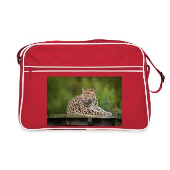 Leopard - Retro Bag - red/white - Front
