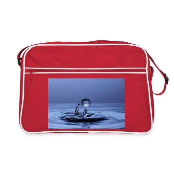 Colourful Liquid Abstract - Retro Bag - red/white - Front
