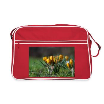 Close Up Of Flowers - Retro Bag - red/white - Front