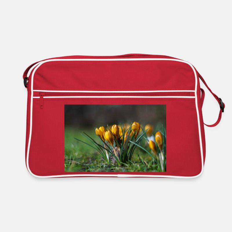 Gros plan de fleurs Sac Retro