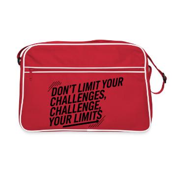 Remettez vos limites à l’épreuve - Motivation, Endurance mentale - Sac Retro - rouge/blanc - Devant