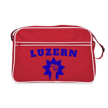 Luzern - Retro Tasche - Rot/Weiß - Vorne