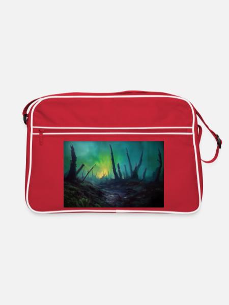 Dark fantasy illustration - Retro Bag - red/white - Front
