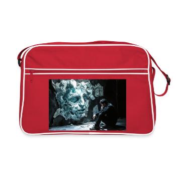 Rock Face et l’Homme Réfléchi - Sac Retro - rouge/blanc - Devant