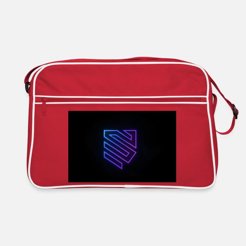 Neon Geometry Logo Gradient Retro Bag