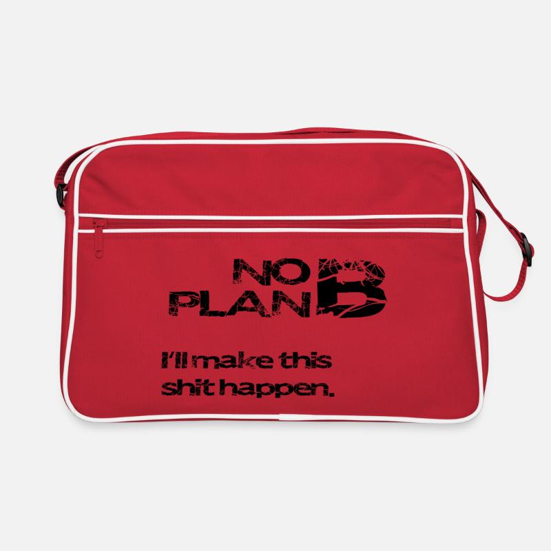 No Plan B – Grunge Statement Typo Spruch Retro Tasche