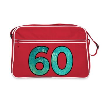 Numéro 60 - 60e anniversaire - Sac Retro - rouge/blanc - Devant