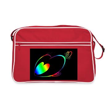 Filou-Speed-Poster - Retro Tasche - Rot/Weiß - Vorne
