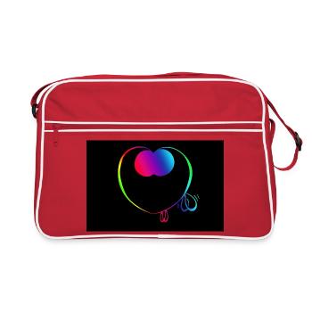 Trickster Too süßes Poster - Retro Tasche - Rot/Weiß - Vorne