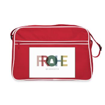 Merry Christmas – Modern Retro Design - Retro Bag - red/white - Front