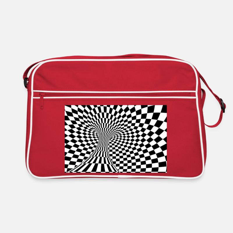 Checkerboard Optical Tunnel Retro Bag