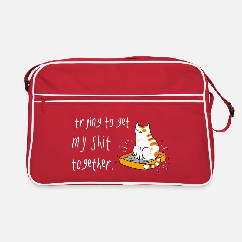 Trying To Get My Shit Together Cat Litter Box Retro Bag
