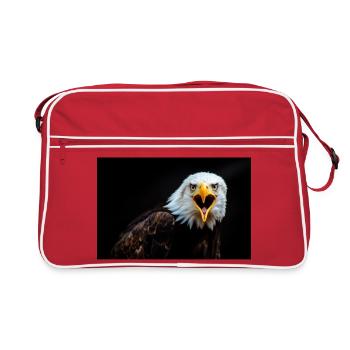 Angry Eagle Look - Retro Bag - red/white - Front