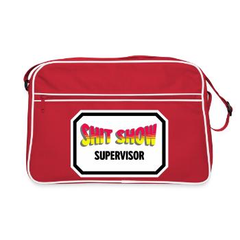 Superviseur de spectacle de merde - Sac Retro - rouge/blanc - Devant