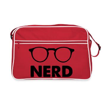 Nerd des lunettes - Sac Retro - rouge/blanc - Devant