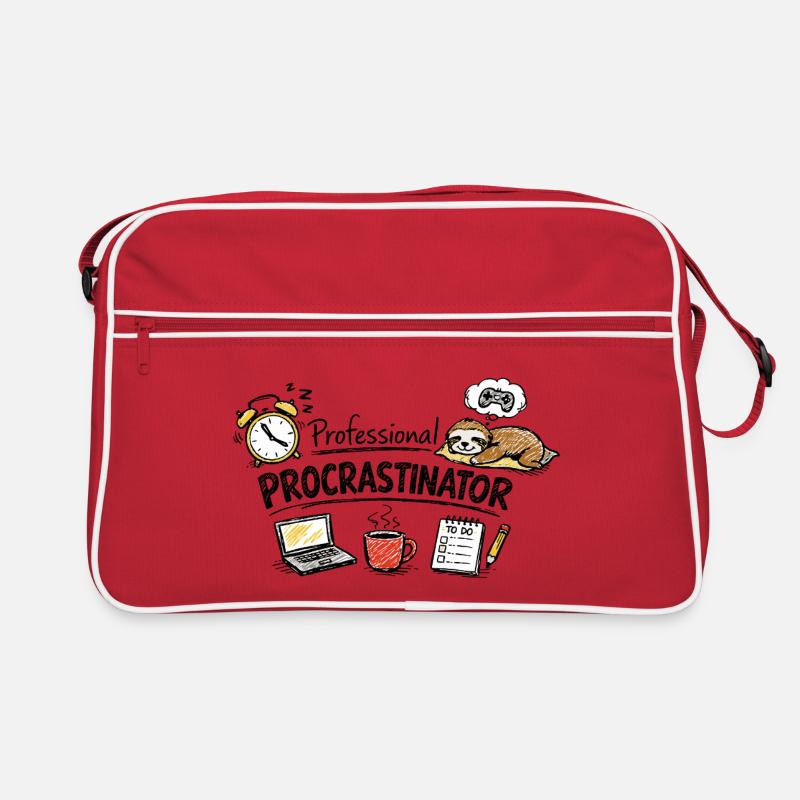 Professional Procrastinator – Sloth Office Humor Retro Bag