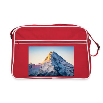 Watzmann au lever du soleil - Sac Retro - rouge/blanc - Devant