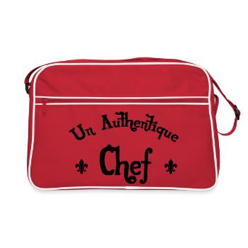 Authentique Chef - Sac Retro - rouge/blanc - Devant