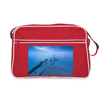 Blue hour on the west beach - Retro Bag - red/white - Front