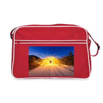 Laine d’acier enflammée - Sac Retro - rouge/blanc - Devant