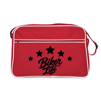 Biker life - Retro Bag - red/white - Front