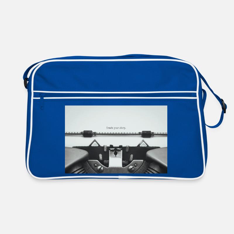 Create Your Story Vintage Typewriter Design Retro Bag