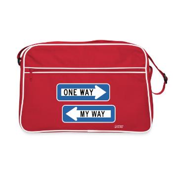 One Way vs My Way Sign Duo - Retro Bag - red/white - Front