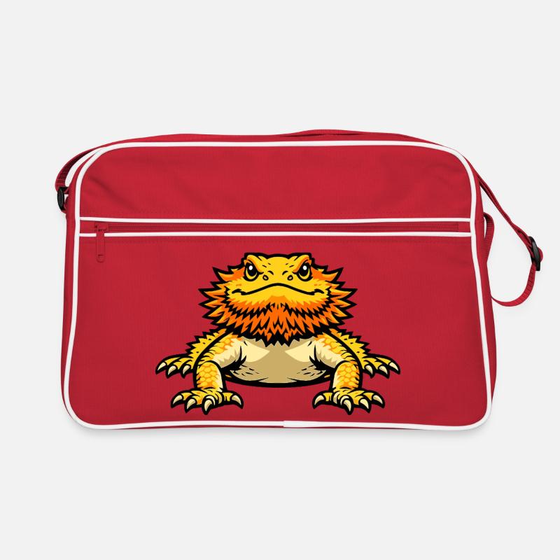 Flammensalamander Karikatur Retro Tasche