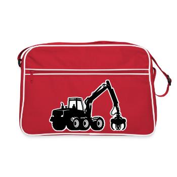 Harvester Silhouette - Retro Bag - red/white - Front