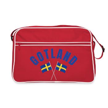 Drapeaux suédois de Gotland - Sac Retro - rouge/blanc - Devant