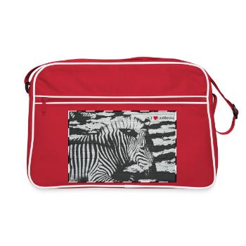 Zebra - Retro Bag - red/white - Front