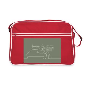 Juste cinq minutes de plus humour de chambre - Sac Retro - rouge/blanc - Devant