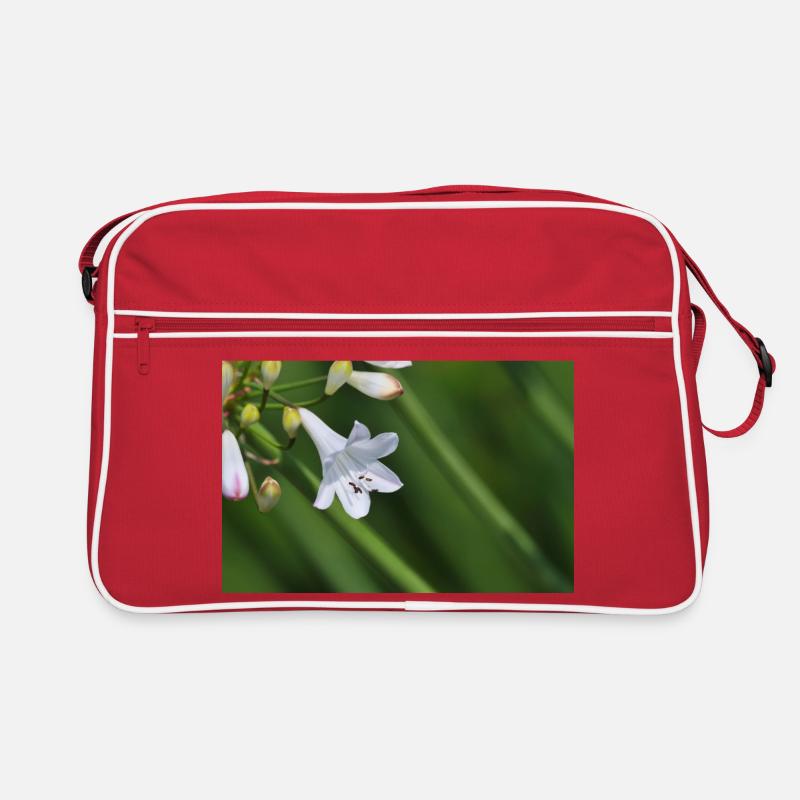 Macro de la fleur de lys blanc Sac Retro