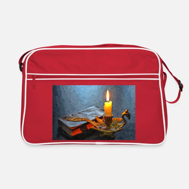 Aura antiquaire éclairée à la chandelle - Sac Retro - rouge/blanc