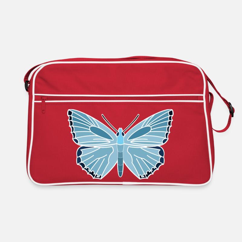 Bleu argenté-vert Sac Retro