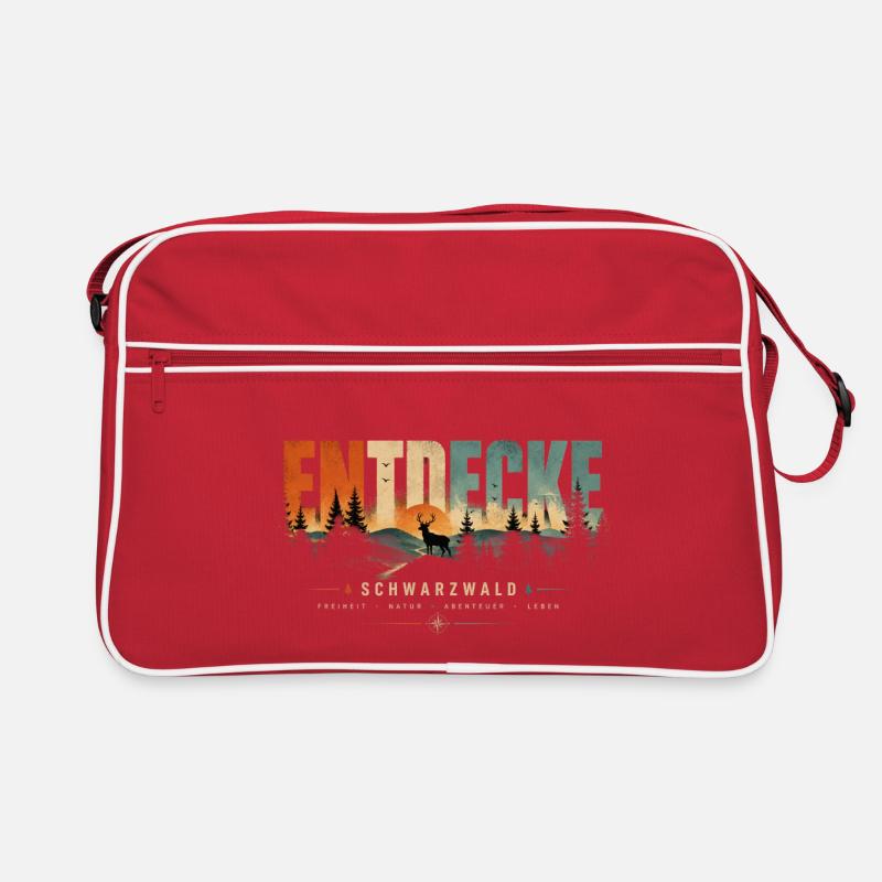 Entdecke Schwarzwald Landschaft Retro Tasche