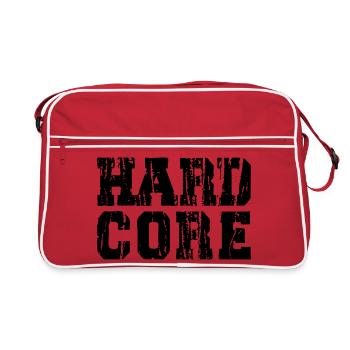 Hardcore Diuseded et Bold Typography logo - Sac Retro - rouge/blanc - Devant