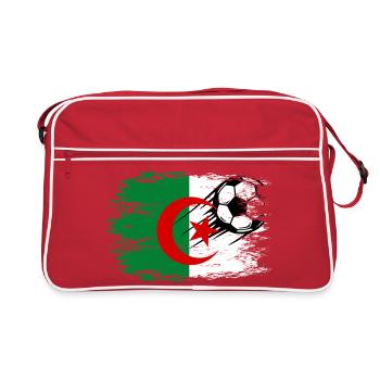 Algerien Flagge Fußball used - Retro Tasche - Rot/Weiß - Vorne