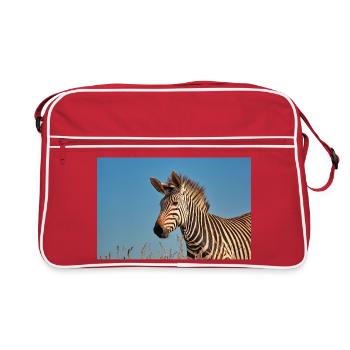 Mountain Zebra - Retro Bag - red/white - Front