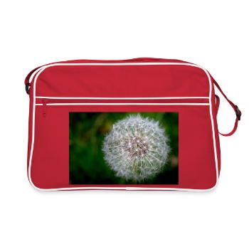 Dandelion - Close-up - Retro Bag - red/white - Front