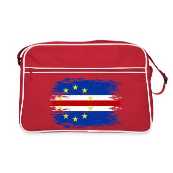 Kap Verde Flagge used - Retro Tasche - Rot/Weiß - Vorne