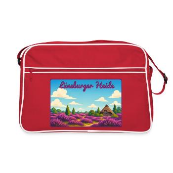 Lüneburger Heide - Retro Tasche - Rot/Weiß - Vorne