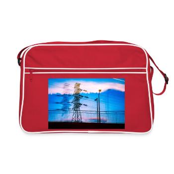 Énergie nocturne abstraite - Sac Retro - rouge/blanc - Devant