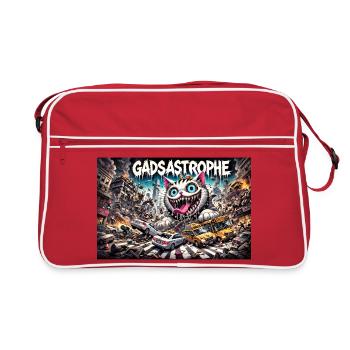 Gadsastrophe Quer - Retro Tasche - Rot/Weiß - Vorne