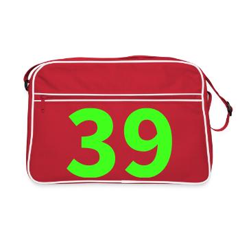 Neon Number 39 - Retro Bag - red/white - Front