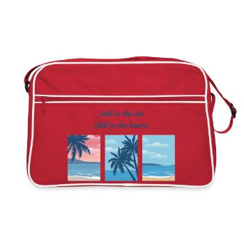 Le sel dans l’air, le froid dans le cœur. - Sac Retro - rouge/blanc - Devant