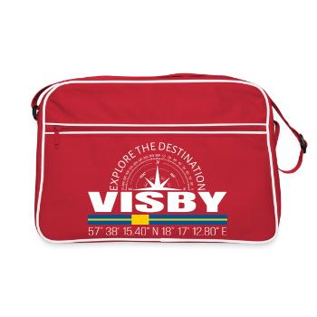 Visby - Sac Retro - rouge/blanc - Devant