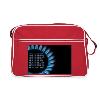 Gas AUS - Retro Tasche - Rot/Weiß - Vorne